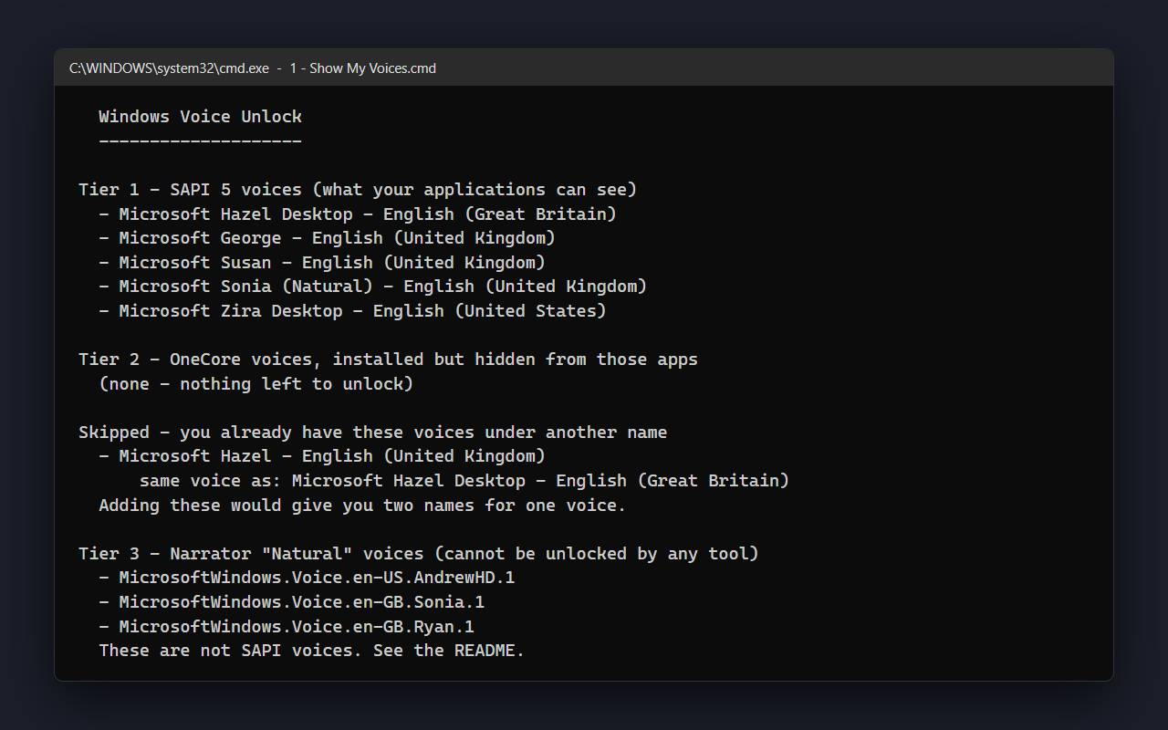 WindowsVoiceUnlock